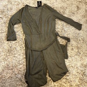 Fashion nova olive green one piece